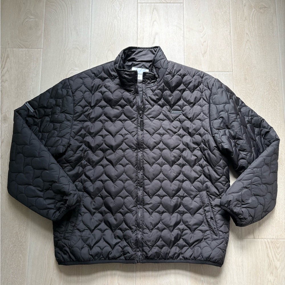 Jaxxon Men's Black Quilted Heart Puffer Jacket